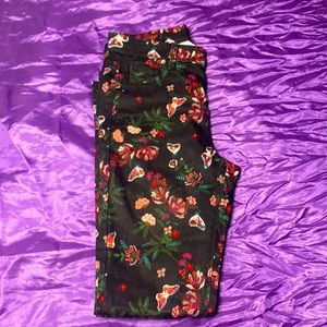 floral jeans